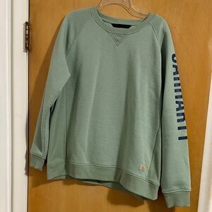 Carhartt Men's Sage Green Crewneck Sweater
